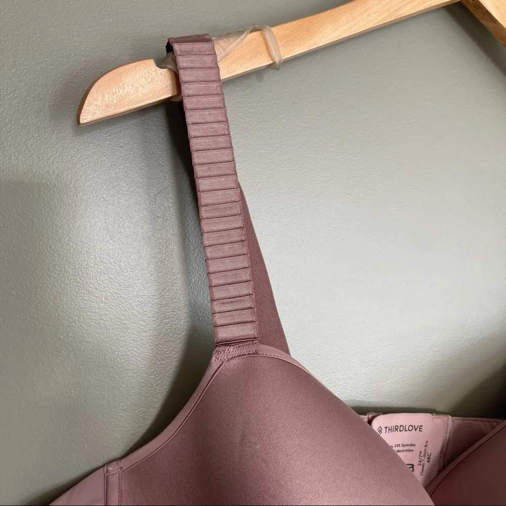 NWT Thirdlove‎ 24/7™ Classic T-Shirt Bra Twilight Mauve Size 48C